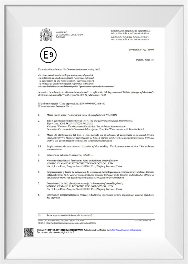 E9 RAPPORT FINAL 1000w 1500W